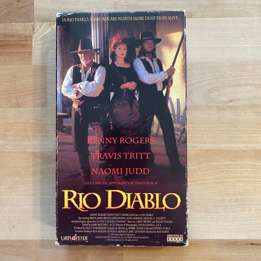Rio Diablo VHS 1993 Western Kenny Rogers Travis Tritt Cabin Fever‎
